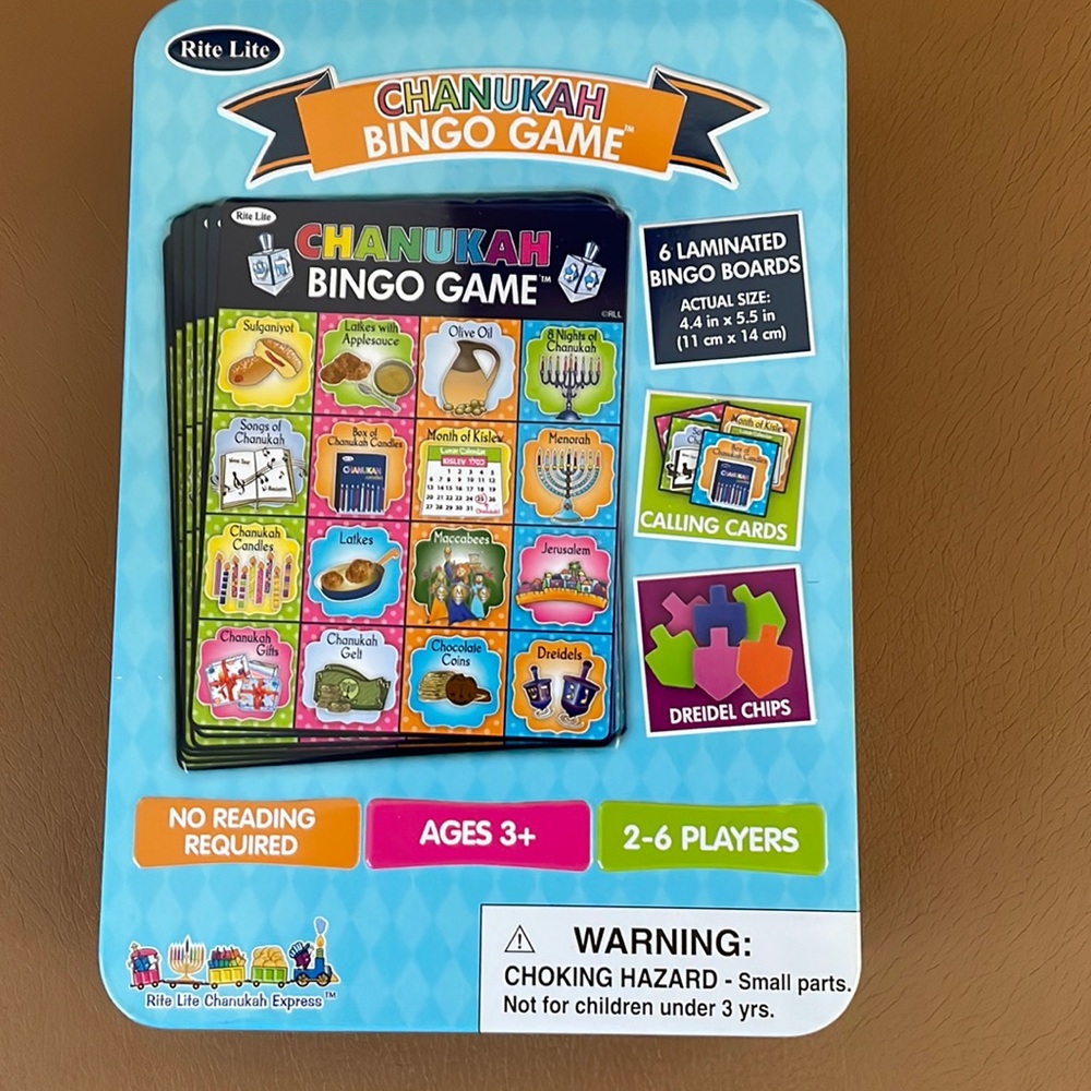 RITE LITE CHANUKAH BINGO GAME Ages 3+